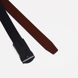 Ремень мужской, ширина 3,5 см, затяжка, пряжка тёмный металл, цвет чёрный - Simaland фото 2