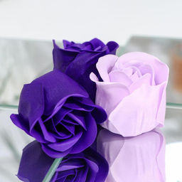 Цена за 2 шт. Мыльные розы, фиолетовые и белые, набор 4 шт. - SB BEAUTY фото 6
