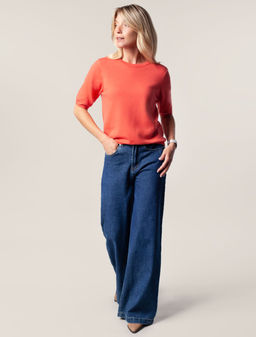 VILATTE / Джемпер тонкой вязки из хлопка с кашемиром  фото 3