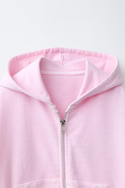 SUDADERA FELPA CREMALLERA / Rosa - Zara фото 3
