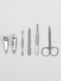 Набор маникюрный REAL MAN, 6 предметов, в футляре, в PVC - коробке, разноцветный