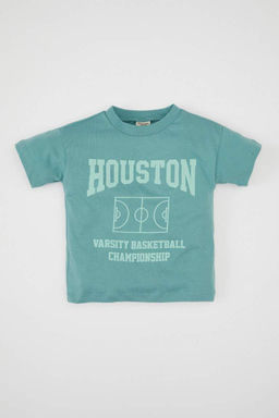 Футболка с короткими рукавами и принтом для маленьких мальчиков