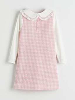 Bebe Yaka Ekose Desenli K?z ?ocuk T?vit Elbise