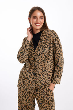 Костюм KaVari 8011 бежевый принт леопард  фото 3