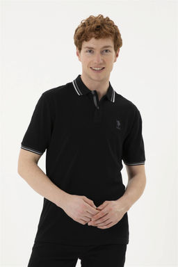 Мужская черная базовая футболка - U.s. polo assn фото 3