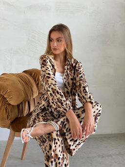 Martichelli Брюки коричнево-бежевые с принтом  фото 4