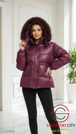 Женский пуховик с глянцевым покрытием - Bruno фото 2