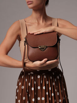 Сумка кожаная через плечо Deboro 3158 коппер