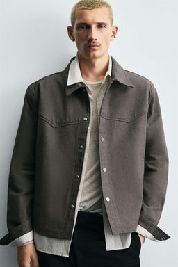 TWILL TEXTURED OVERSHIRT - Zara фото 5
