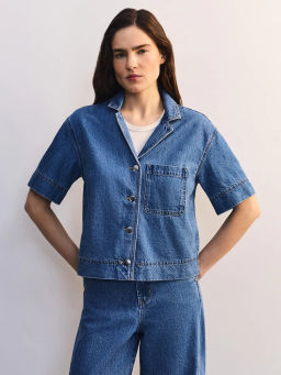 Джинсовая рубашка с коротким рукавом ZR2605092360-102 / Zarina