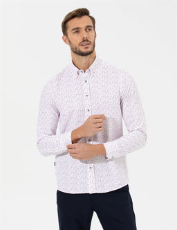 K_rm_z_ Slim Fit Uzun Kollu G_mlek - Pierre cardin фото 3