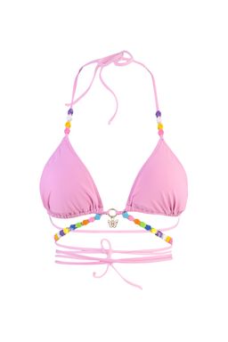 TRENDYOLMILLA Pembe Ucgen Boncuk Aksesuarl? Bikini Ustu TBESS23BU00235  фото 7