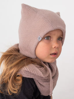 Шапка весенняя/осенняя вязаная (Нюд) КОШКА ЭНИ - Jumbi фото 6