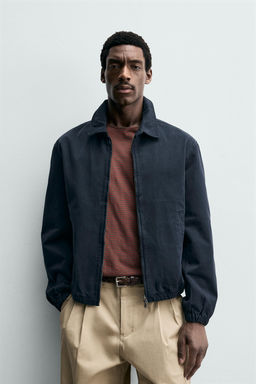 CAZADORA REGULAR FIT ALGOD?N LAVADO / Marino - Zara фото 2