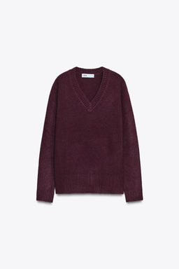 V-NECK KNIT SWEATER - Zara фото 3
