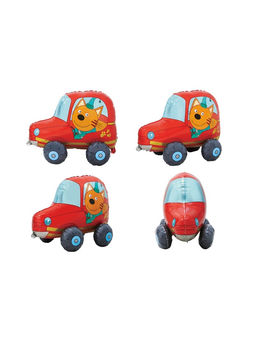 Воздушный шар фольгированный 3D 29" «Три Кота. Компот в машине»