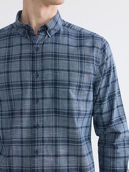 Regular Fit Ekose Poplin Erkek G?mlek