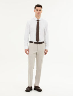 Beyaz Slim Fit Uzun Kollu Basic G_mlek