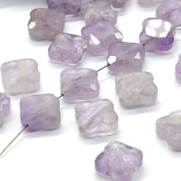 Бусина для творчества Клевер из аметиста светлого граненого 13*13мм, 1шт Радуга камня