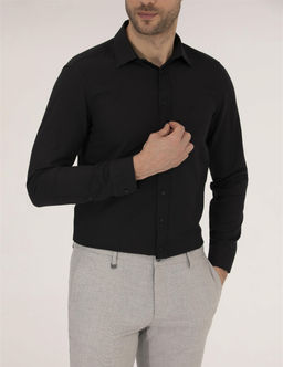 Siyah Slim Fit Oxford G_mlek - Pierre cardin фото 6