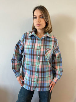 K11205 Рубашка OVER SIZE РОЗОВЫЙ_02 - Brend фото 2