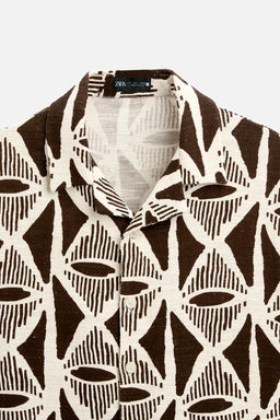 GEOMETRIC PRINT OVERSHIRT - Zara фото 9
