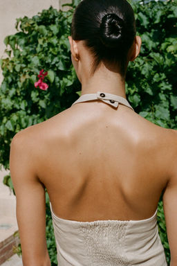 LINEN BLEND HALTER TOP - Zara фото 2