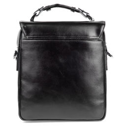H5145-7 black, Мужская кожаная сумка "Планшет", Barcelo Biagi
