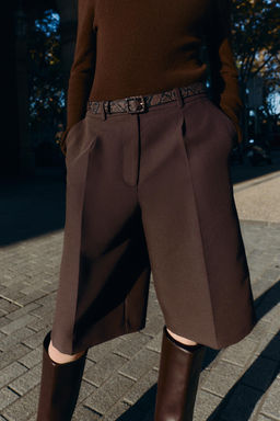 LONG BERMUDA SHORTS WITH BELT - Zara фото 16