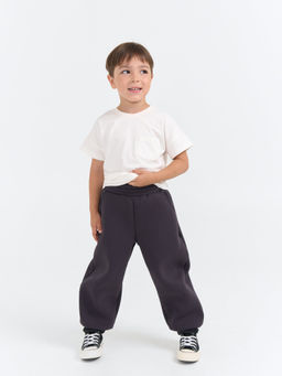 Джоггеры оверсайз Графит с карманами утепленные