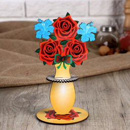 Салфетница деревянная Ваза с цветами - Дарим красиво фото 2