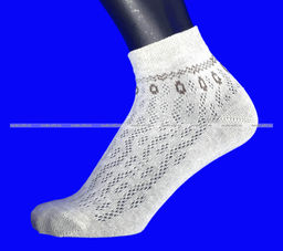 Цена за 10 пар. Беларусь носки женские лен ажурные с орнаментом