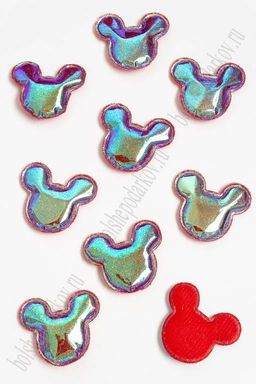 Патч глянец с блестками "Мультик" 3,7*4,2 см (10 шт) SF-2971, зеленый хамелеон