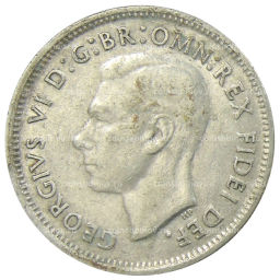 Монета 1 шиллинг 1952 года Австралия