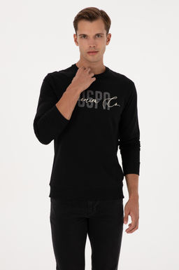 Erkek Siyah Sweatshirt Sepette S_rpriz _ndirim