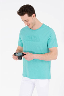 Мужская мятная футболка с круглым вырезом - U.s. polo assn фото 9