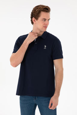 Erkek Regular Fit Polo Yaka Lacivert Basic Ti__rt Sepette S_rpriz _ndirim