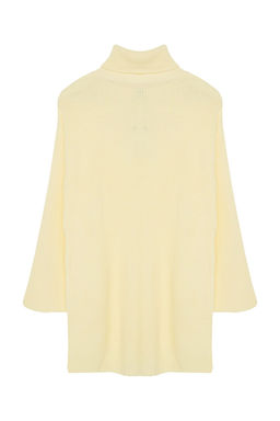 Ac?k Sar? Genis Kal?p Bal?kc? Yaka Triko Kazak TWOAW25KZ00131