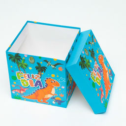 Цена за 12 шт. Коробка Самосборная Детская Динозавр 15х15х15 см - Simaland фото 3