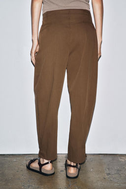 ZW COLLECTION DARTED TROUSERS WITH BELT LOOPS - Zara фото 11