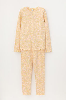 Crockid _ К 1618/светлая мимоза,цветочный узор пижама дет