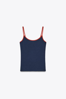 CONTRAST STRAP VEST TOP - Zara фото 3