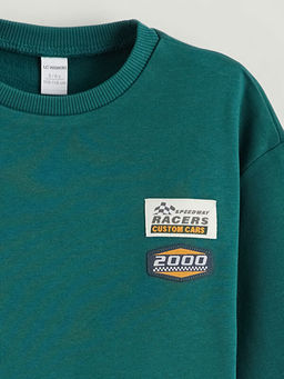 Bisiklet Yaka Erkek ?ocuk Kal?n Sweatshirt