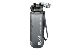 Бутылка для воды 1000 мл 7,8*7,8*28,5 см "Style Matte" с углублениями д/пальцев серая