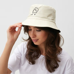 Панама двусторонняя MINAKU «Лицо», бежевый, размер 56-58