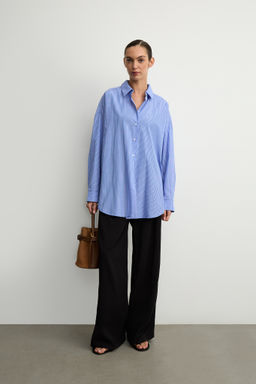 Рубашка оверсайз в полоску - Mollis фото 2