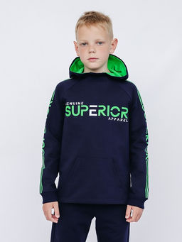 CRB wear/!CWJB 90111-41 Комплект для мальчика (толстовка, брюки),темно-синий/Ex.Cherubino  фото 2