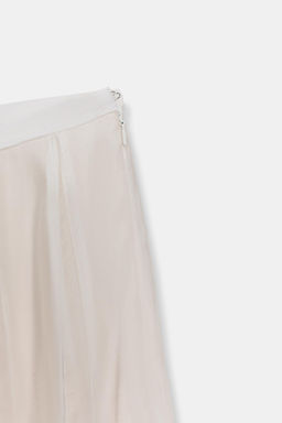 FALDA COMBINADA FLUIDA ZW COLLECTION / Blanco roto - Zara фото 7
