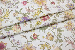 Сатин Асфея цв.белый, ш.2.35м, хлопок-100%, 110гр/м.кв - Купава фото 4