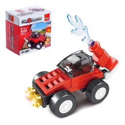 Конструктор блочный «Пожарный внедорожник», 25 деталей